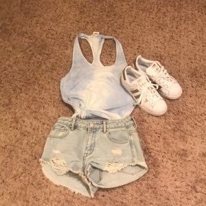 PINK Sky Blue Tank Top